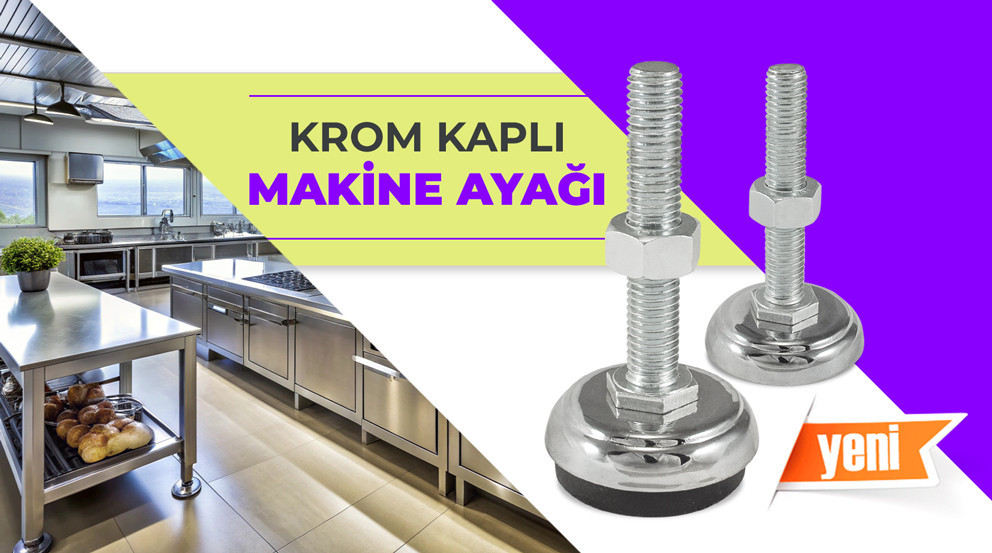 Krom Kaplı Makine Ayakları