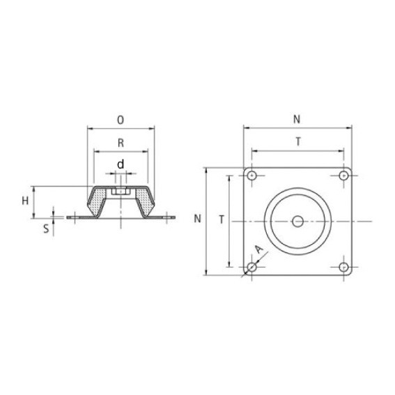 4130 ANTIVIBRATION MOUNT Handle And Grips KAMA