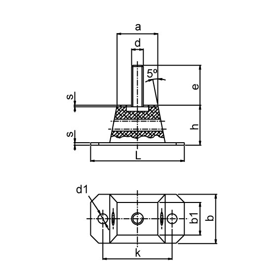 4135 ANTIVIBRATION MOUNT Handle And Grips KAMA